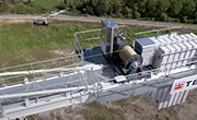 Terex Flat Top Tower Crane operating on jobsite