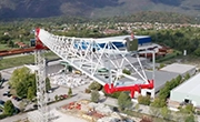 Terex Flat Top Tower Crane operating on jobsite