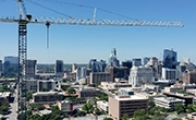 Terex Hammerhead Tower Crane operating on jobsite