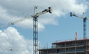 Terex Hammerhead Tower Crane operating on jobsite