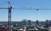 Terex Hammerhead Tower Crane operating on jobsite