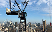 Terex Luffing Jib Tower Crane operating on jobsite