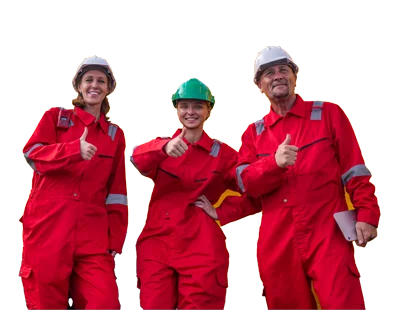 Cropac USA service technician working on tower crane